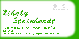 mihaly steinhardt business card